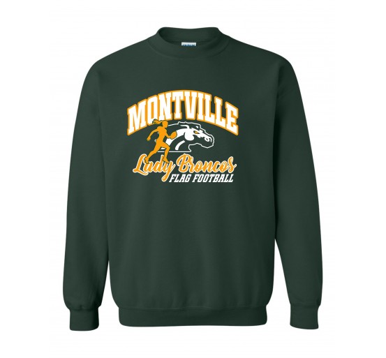 Montville Lady Broncos Flag Football Gildan® - Heavy Blend™ Crewneck Sweatshirt